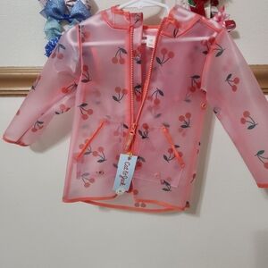 Cat & Jack Cherry Print Raincoat - Pink